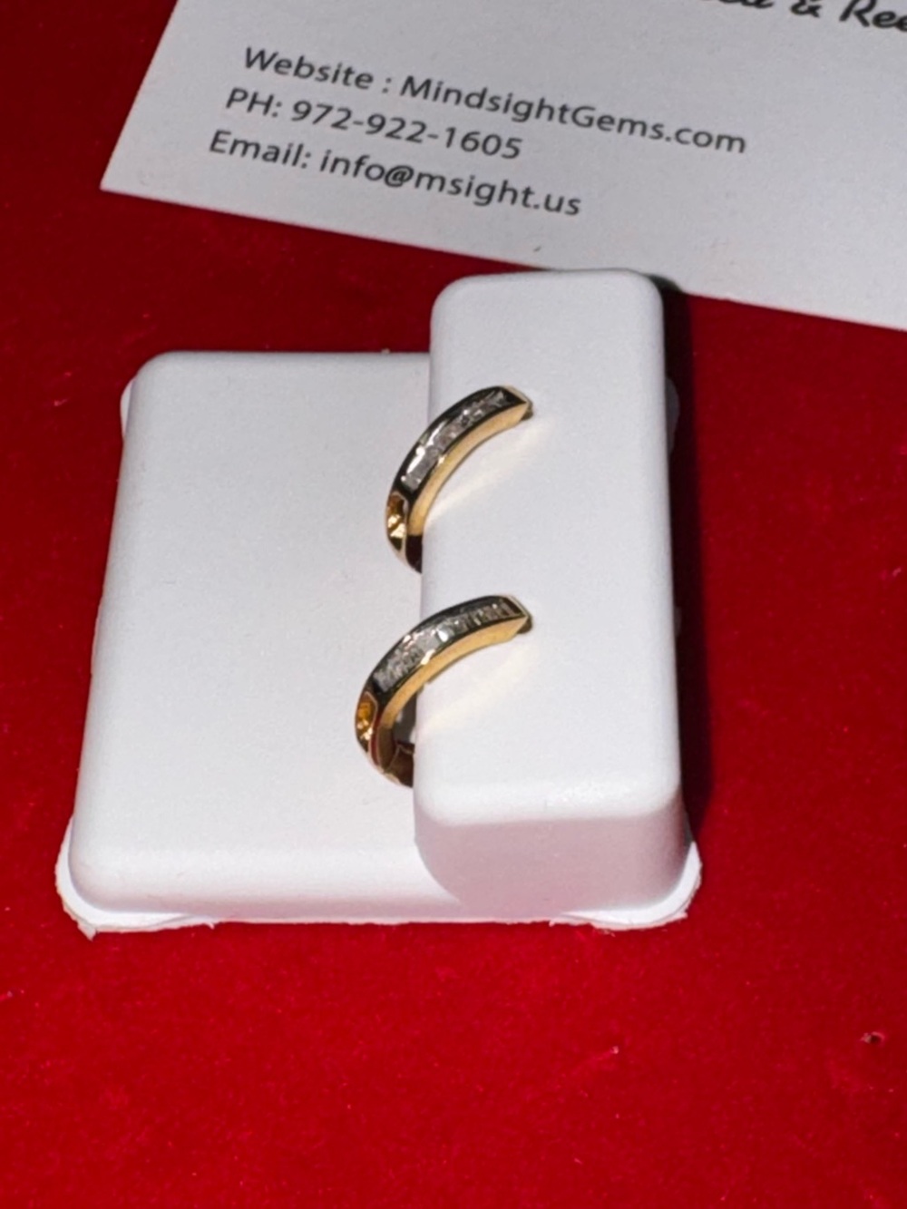 14k Gold Vermeil REAL Diamond hoops,  Beautiful Diamond Earrings For Women Gift - Picture 5 of 6